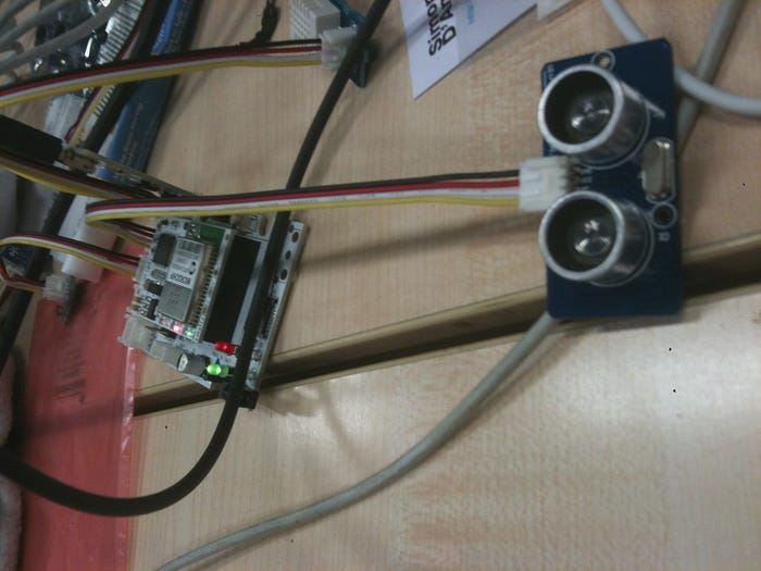 The Flyport sensor prototype used to detect whether a parking space is occupied